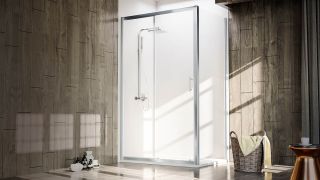 Душевой уголок Veconi Rovigo RV-072, 1100х900х1900 хром, стекло прозрачное